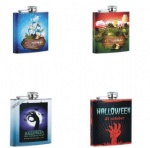 water transfer printing  hip flasks